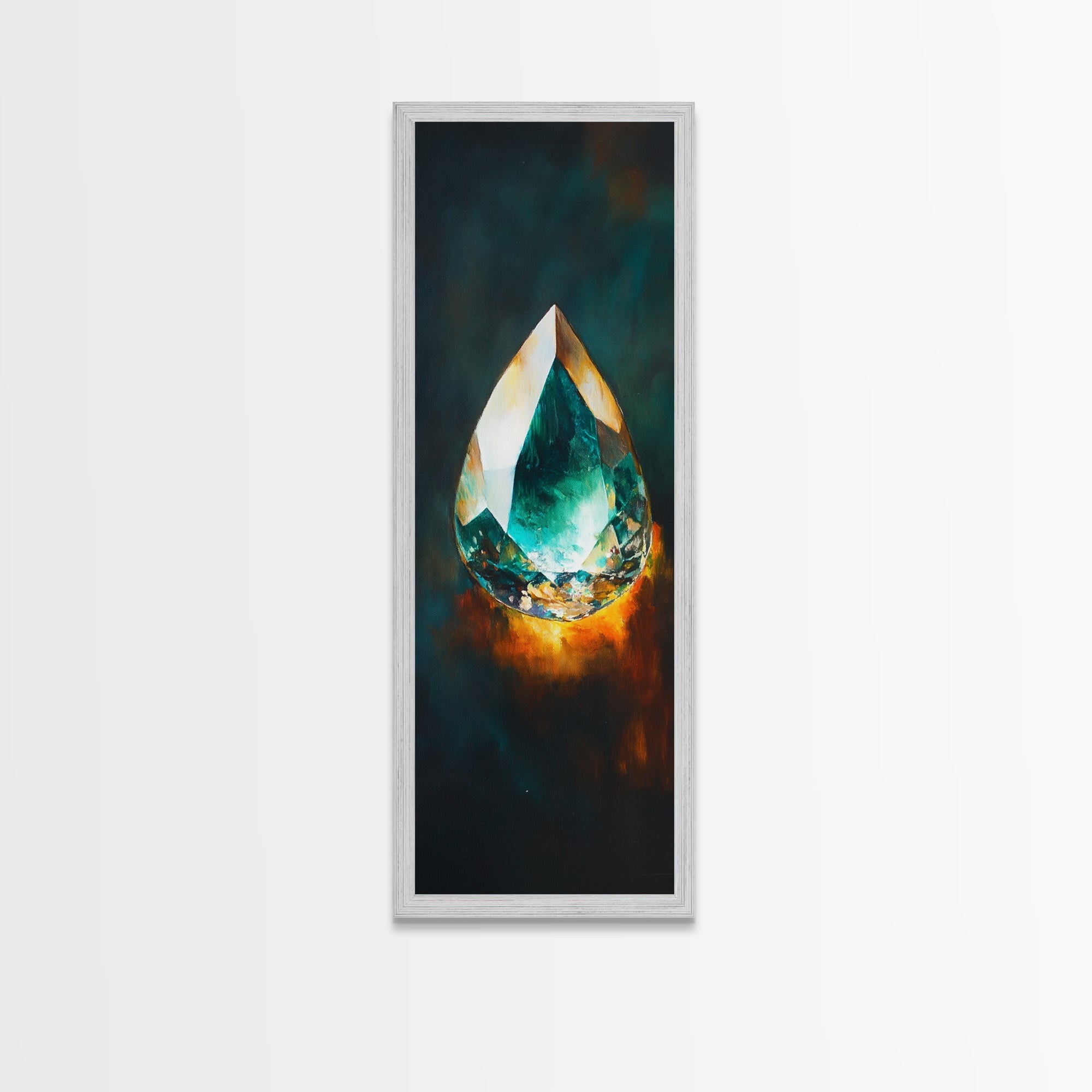 Sacred Geometry Gemstone Framed Canvas Wall Art