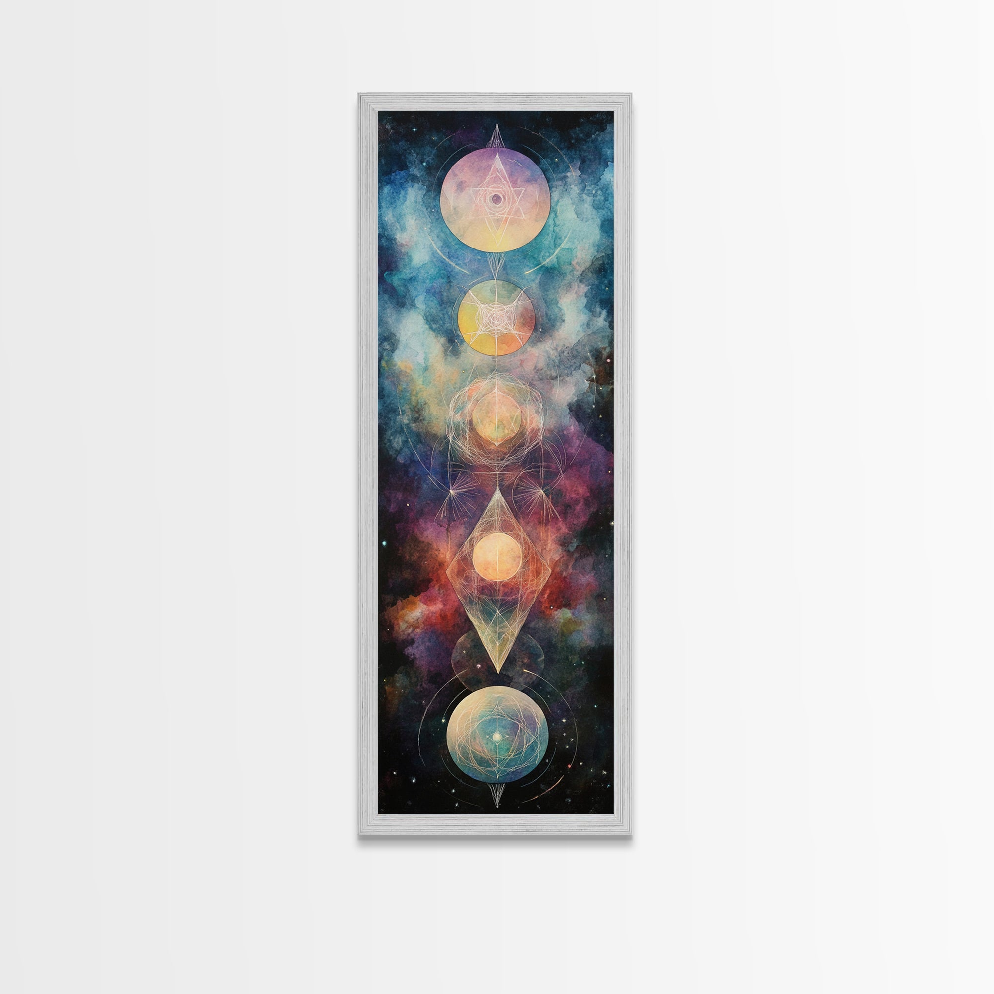 Sacred Geometry Galactic Chakra Canvas Wall Art