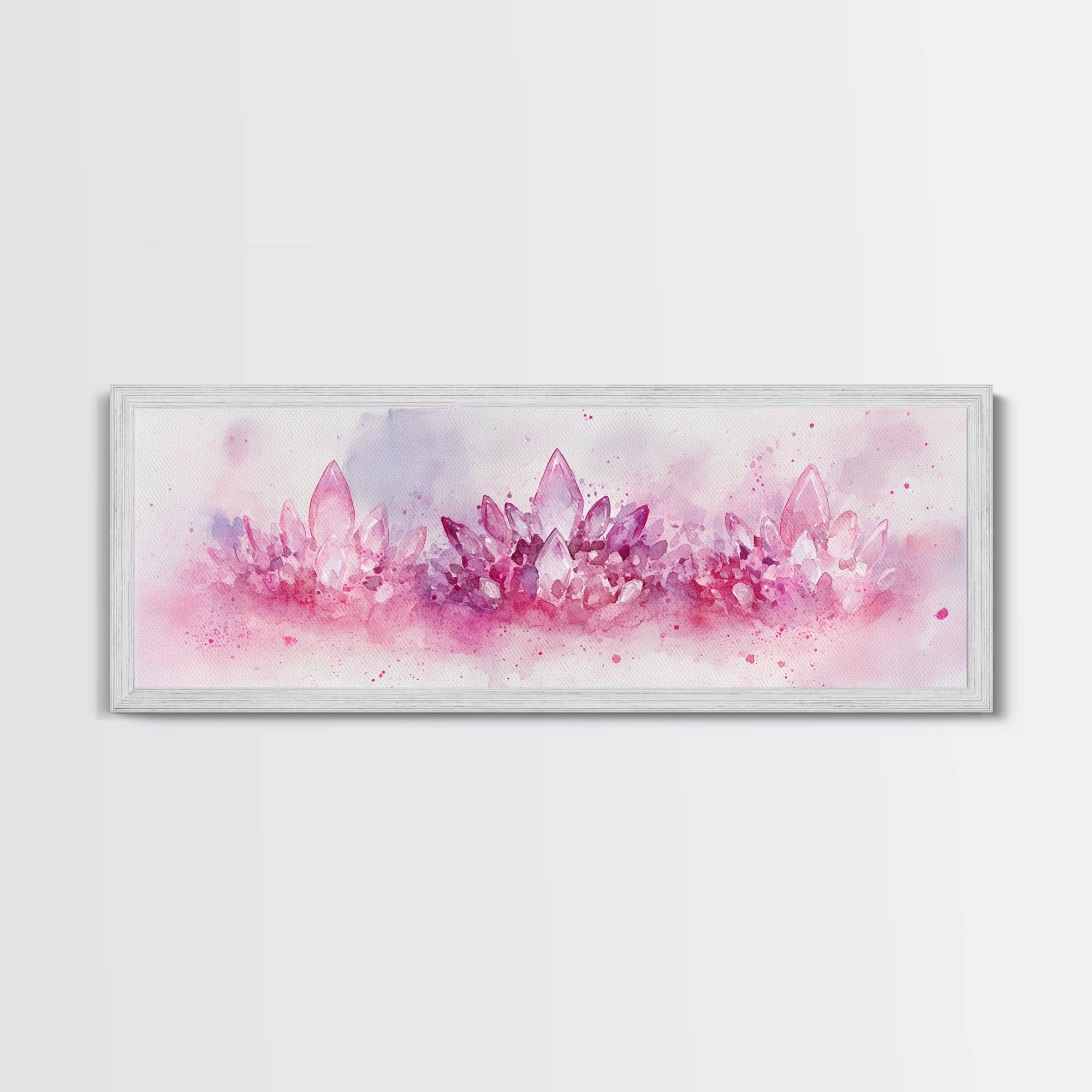 Sacred Geometry Watercolor Gemstone Canvas Wall Art - New Age Realms