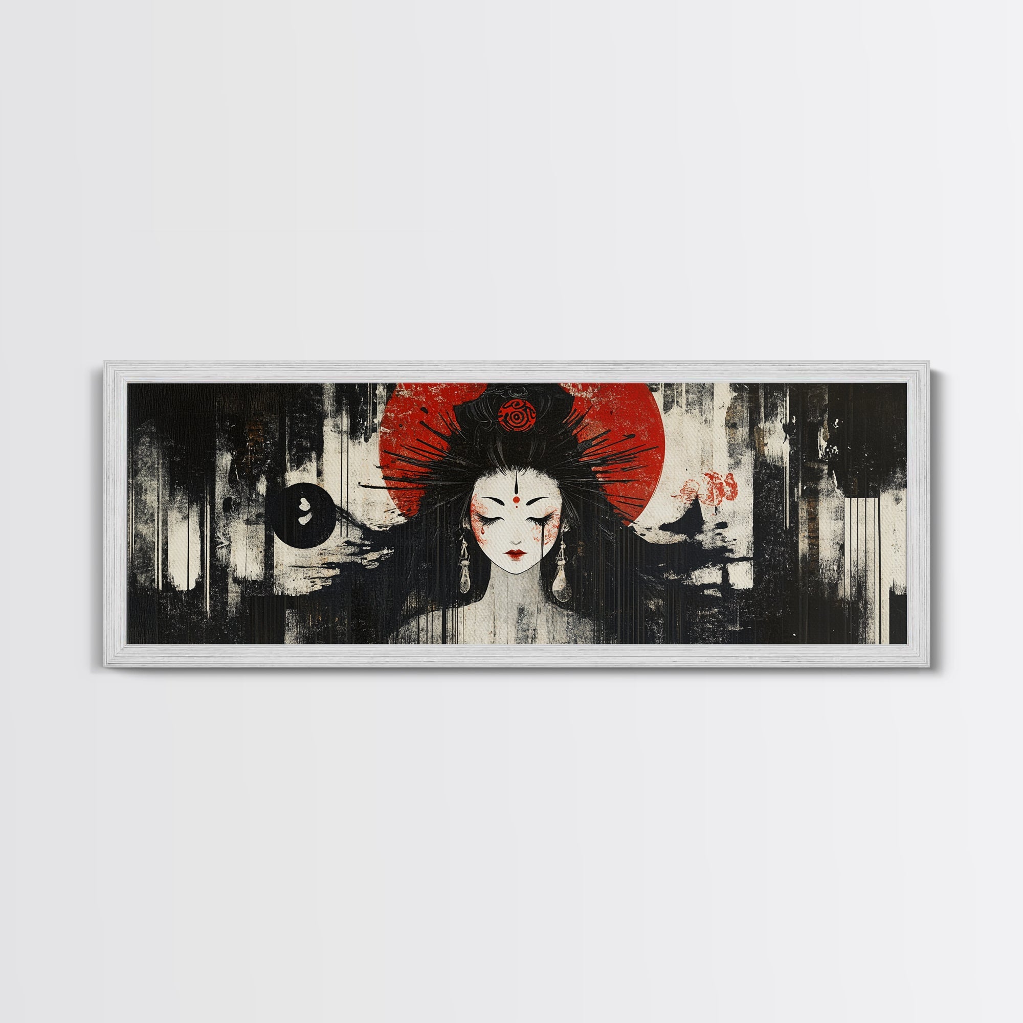 Sacred Geometry Mystical Goddess Framed Canvas Wall Art