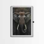 Sacred Geometry Ornate Elephant Framed Canvas Wall Art
