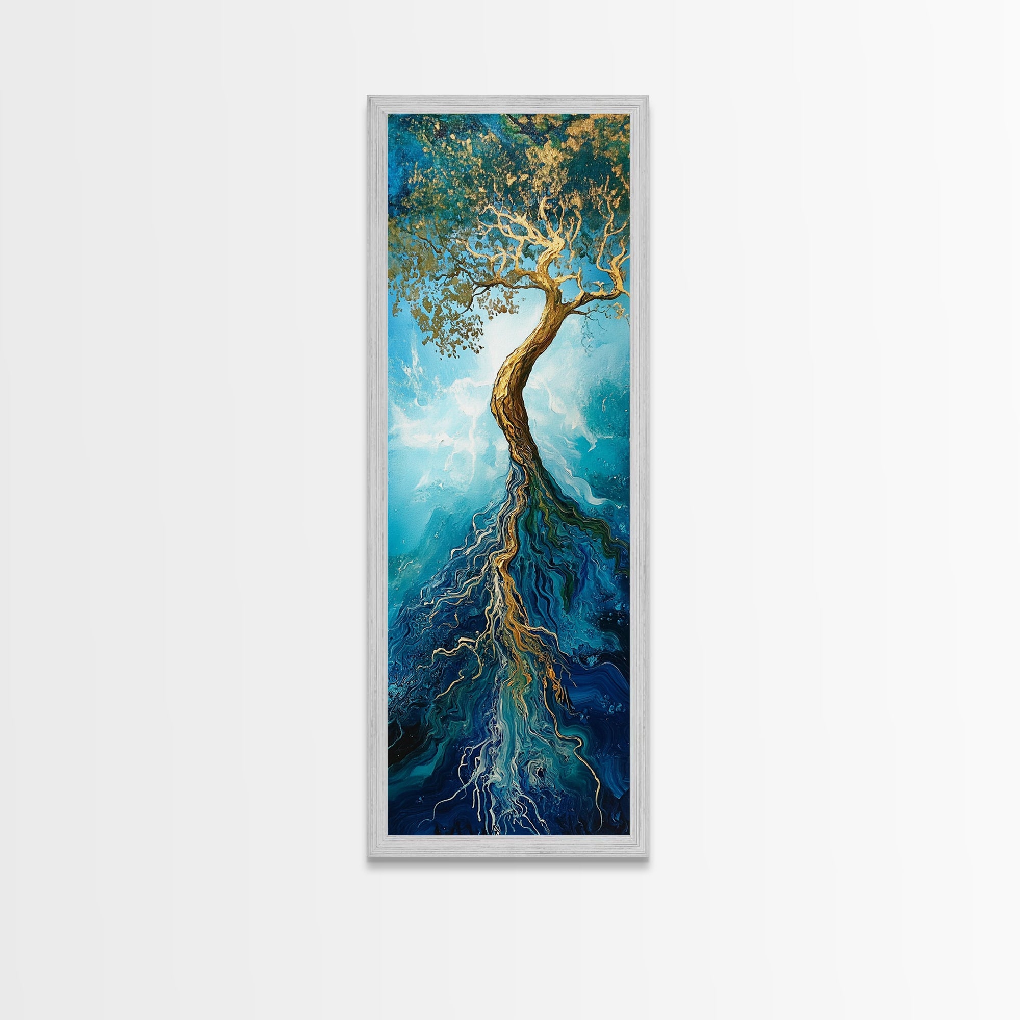 Sacred Geometry Rooted Tree Framed Wall Art
