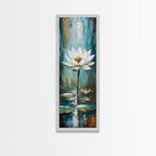 Sacred Geometry Framed Canvas White Lotus Wall Art