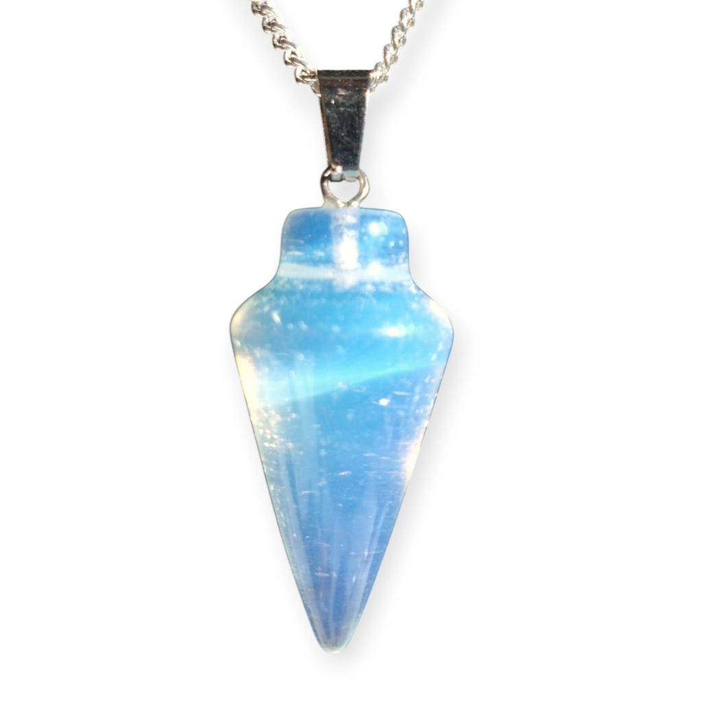 Natural Gemstone Pendulum, 925 Sterling Silver Necklace