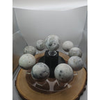 1 Each Natural Golden Pyrite & Jasper Crystal Sphere Ball Polished 55mm + - New Age Realms