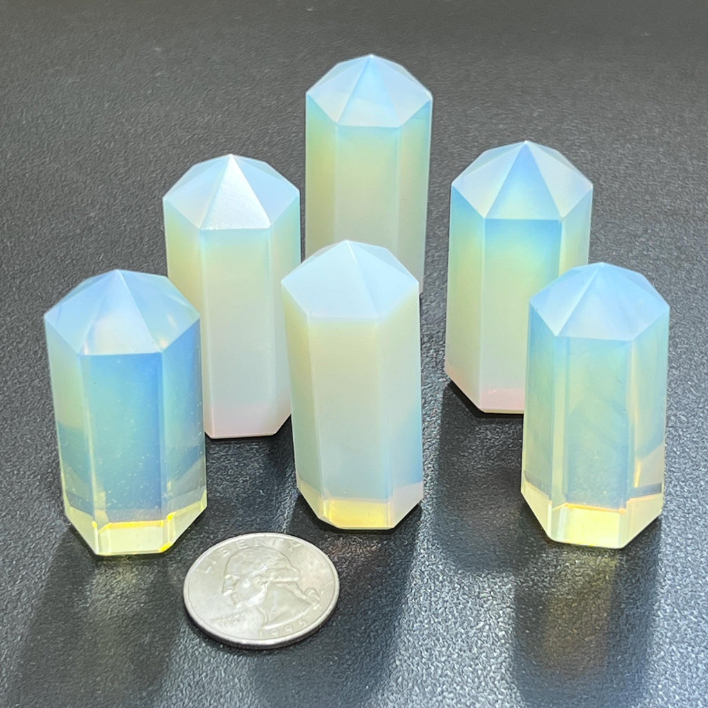 Opalite Glass Point Tower Obelisk