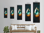 Sacred Geometry Gemstone Framed Canvas Wall Art