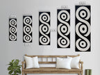 Sacred Geometry Framed Canvas Black and White Wall Art