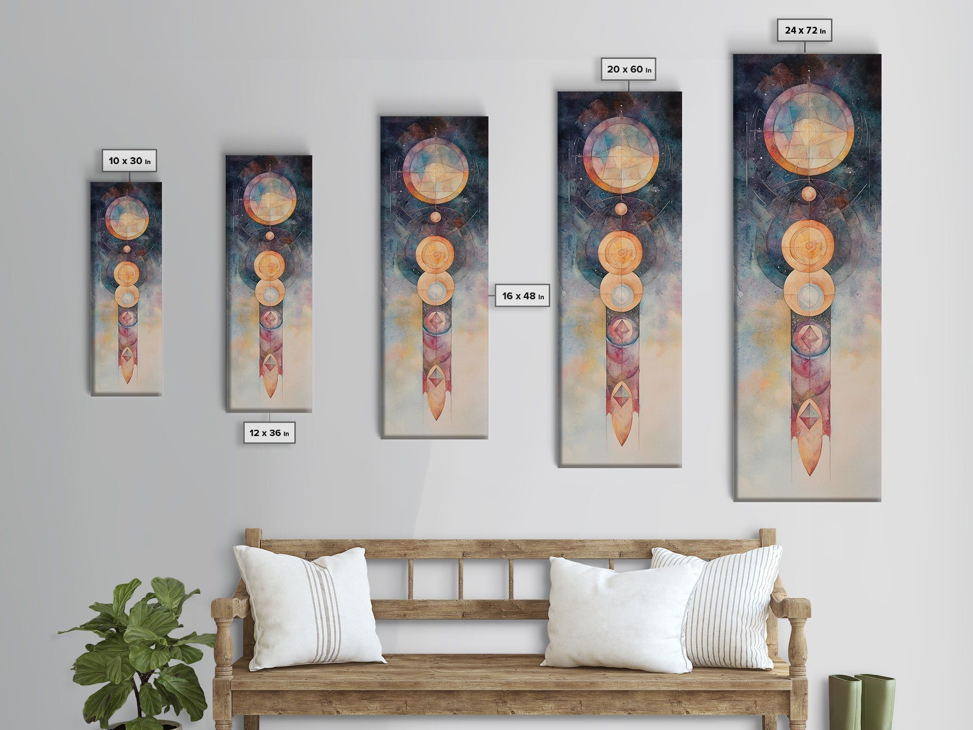 Sacred Geometry Mystic Canvas Wall Art