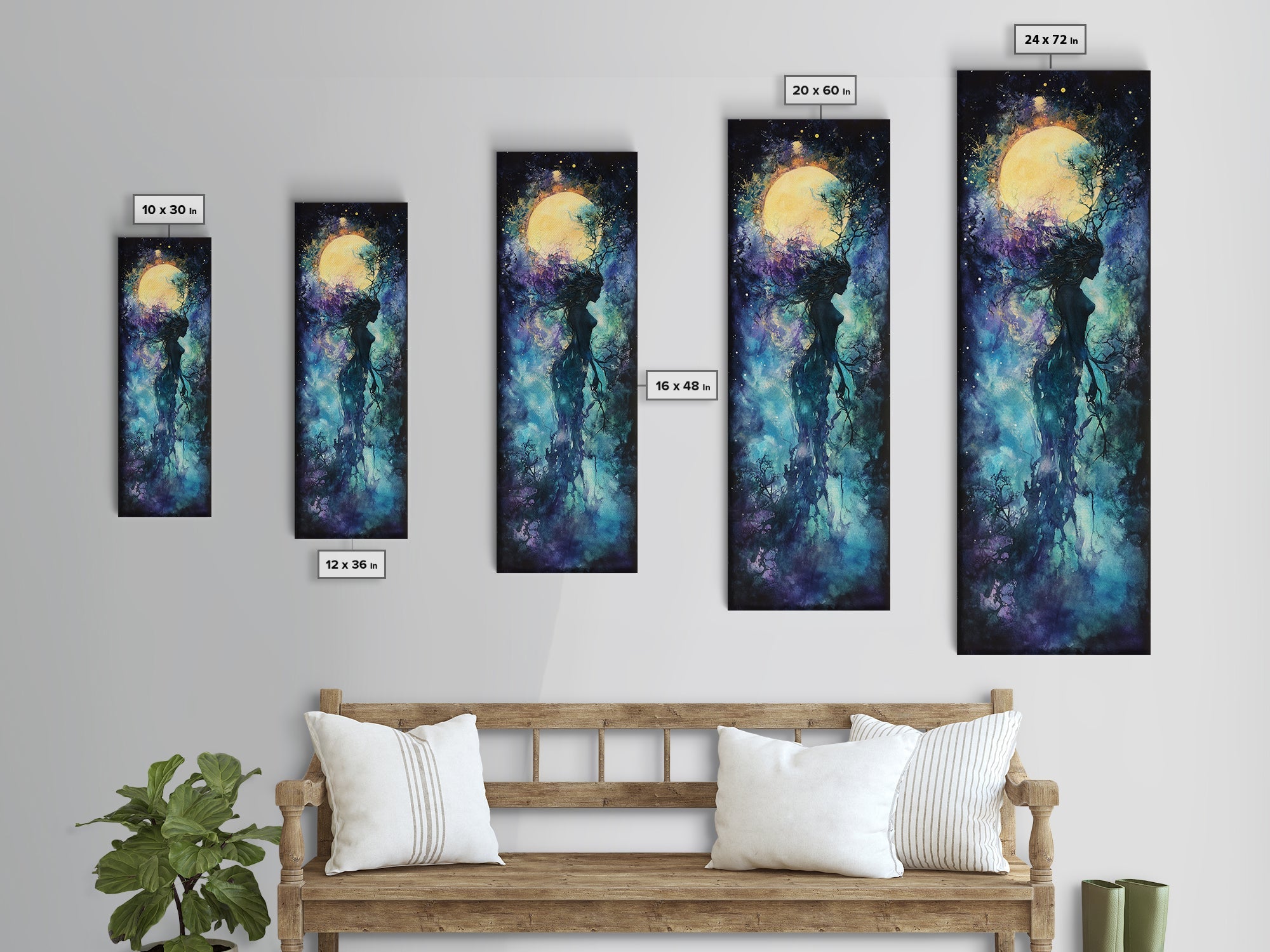 Sacred Geometry Solar Ritual Canvas Wall Art