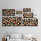 Sacred Geometry Kaleidoscopic Mandala Framed Canvas Wall Art