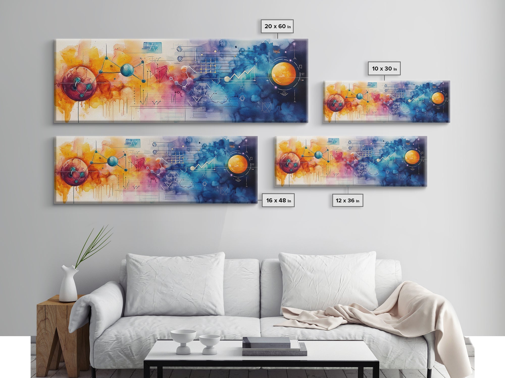 Sacred Geometry Framed Canvas Wall Art