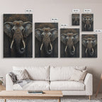 Sacred Geometry Ornate Elephant Framed Canvas Wall Art