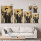 Sacred Geometry Ethereal Angel Framed Canvas Wall Art