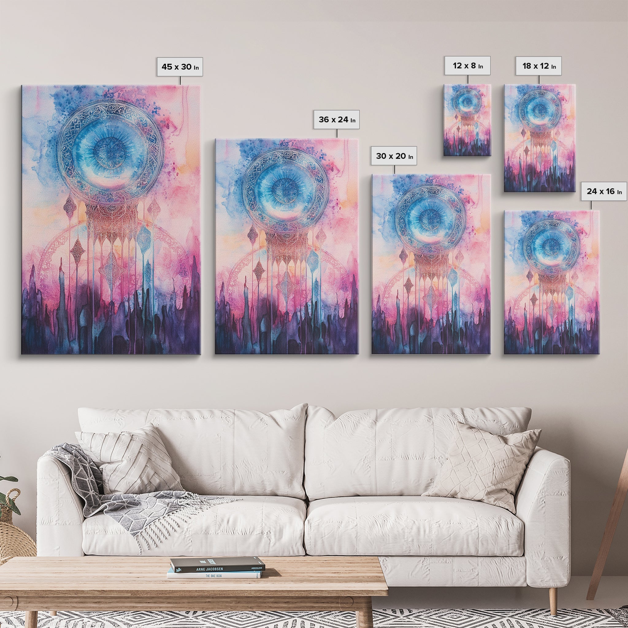 Sacred Geometry Framed Canvas Wall Art