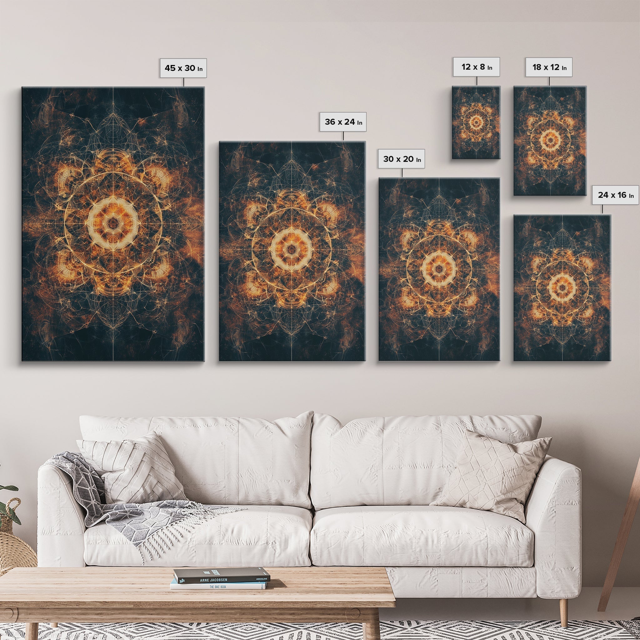 Sacred Geometry Framed Canvas - New Age Realms
