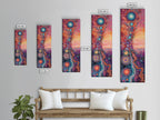 Sacred Geometry Cosmic Swirls Vertical Wall Art
