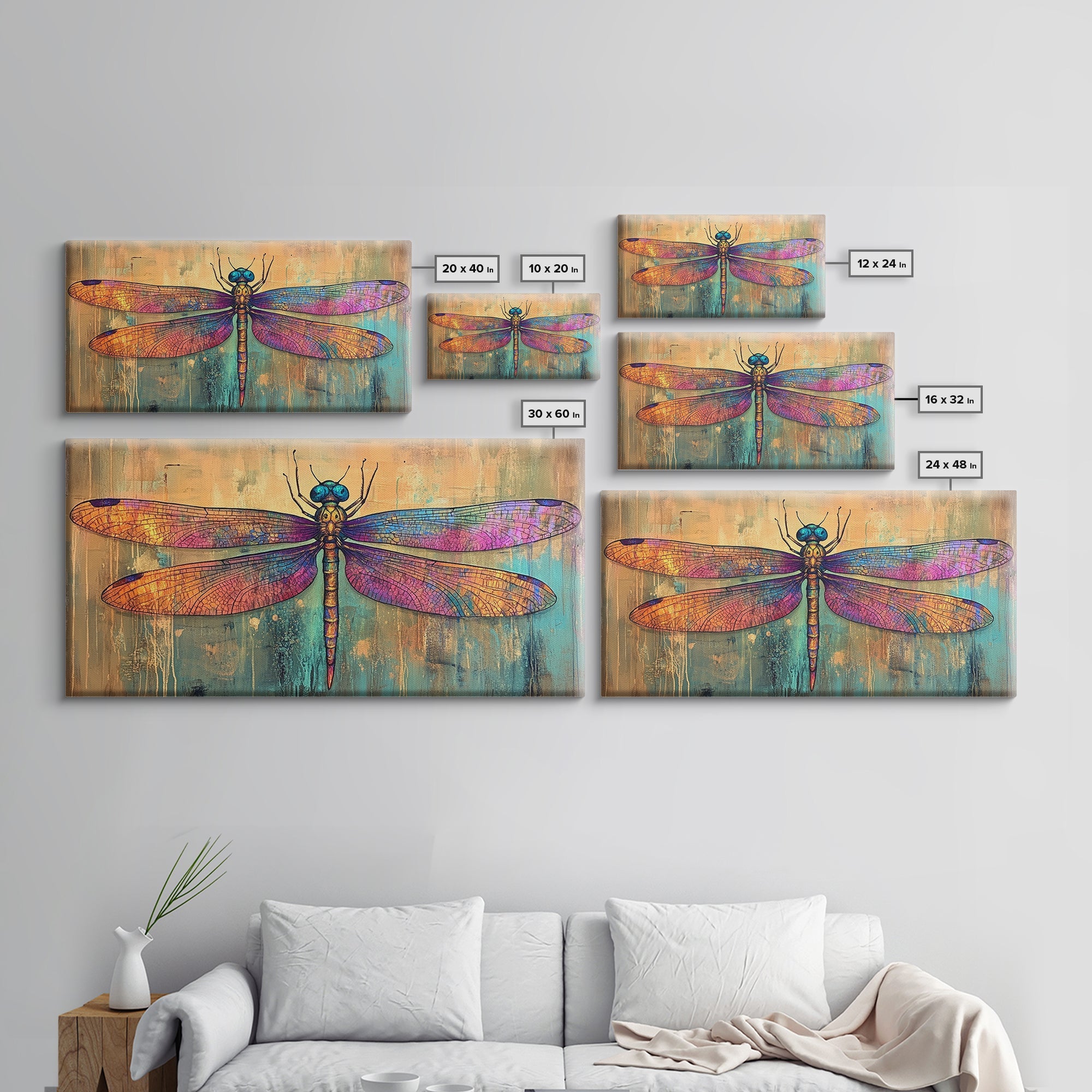 Sacred Geometry Dragon Fly Wall Art