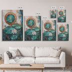 Sacred Geometry Gold Framed Abstract Lotus