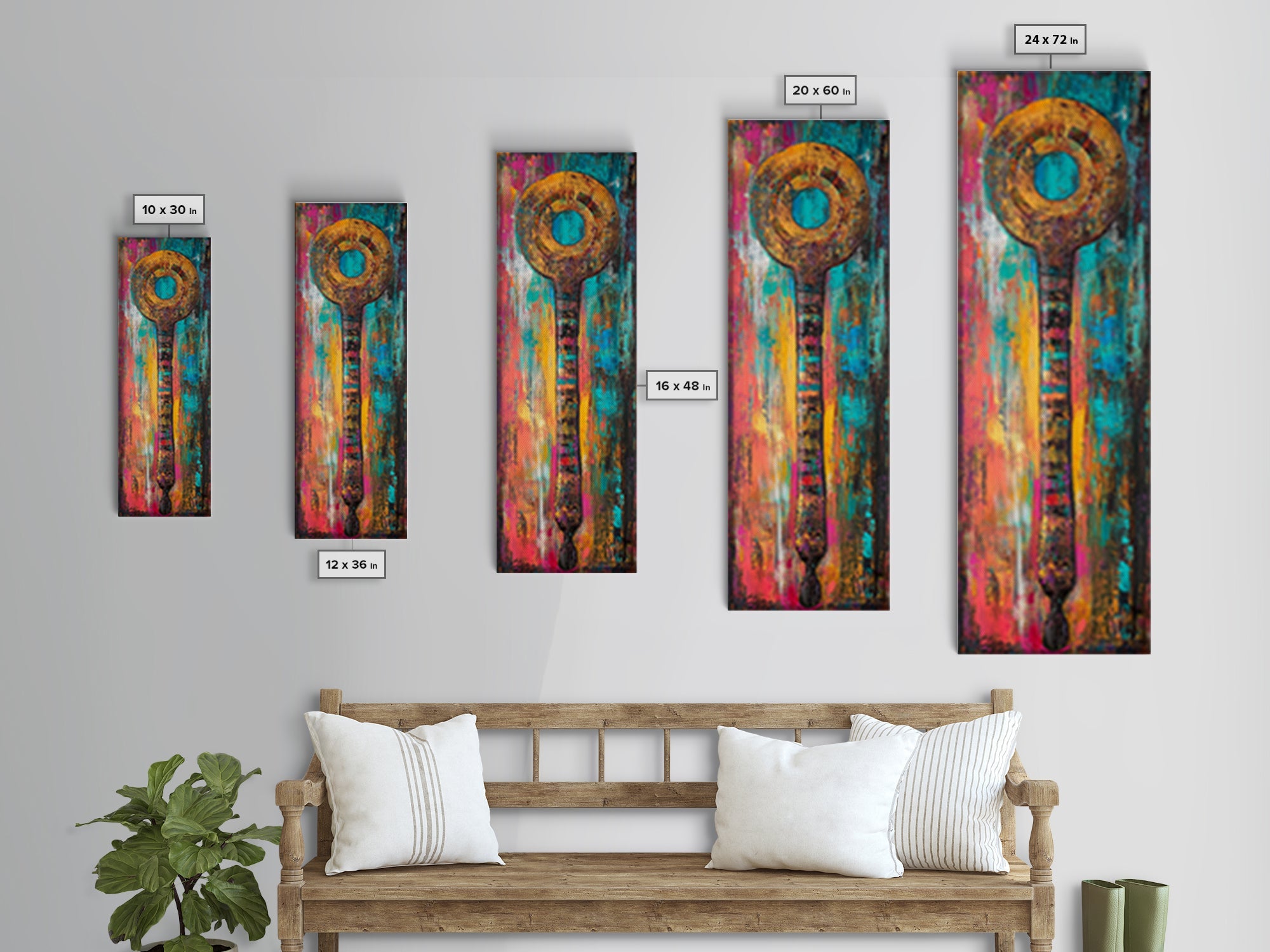 Sacred Geometry Abstract Framed Canvas Wall Art - New Age Realms