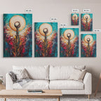 Sacred Geometry Abstract Framed Canvas Symbol Artwork