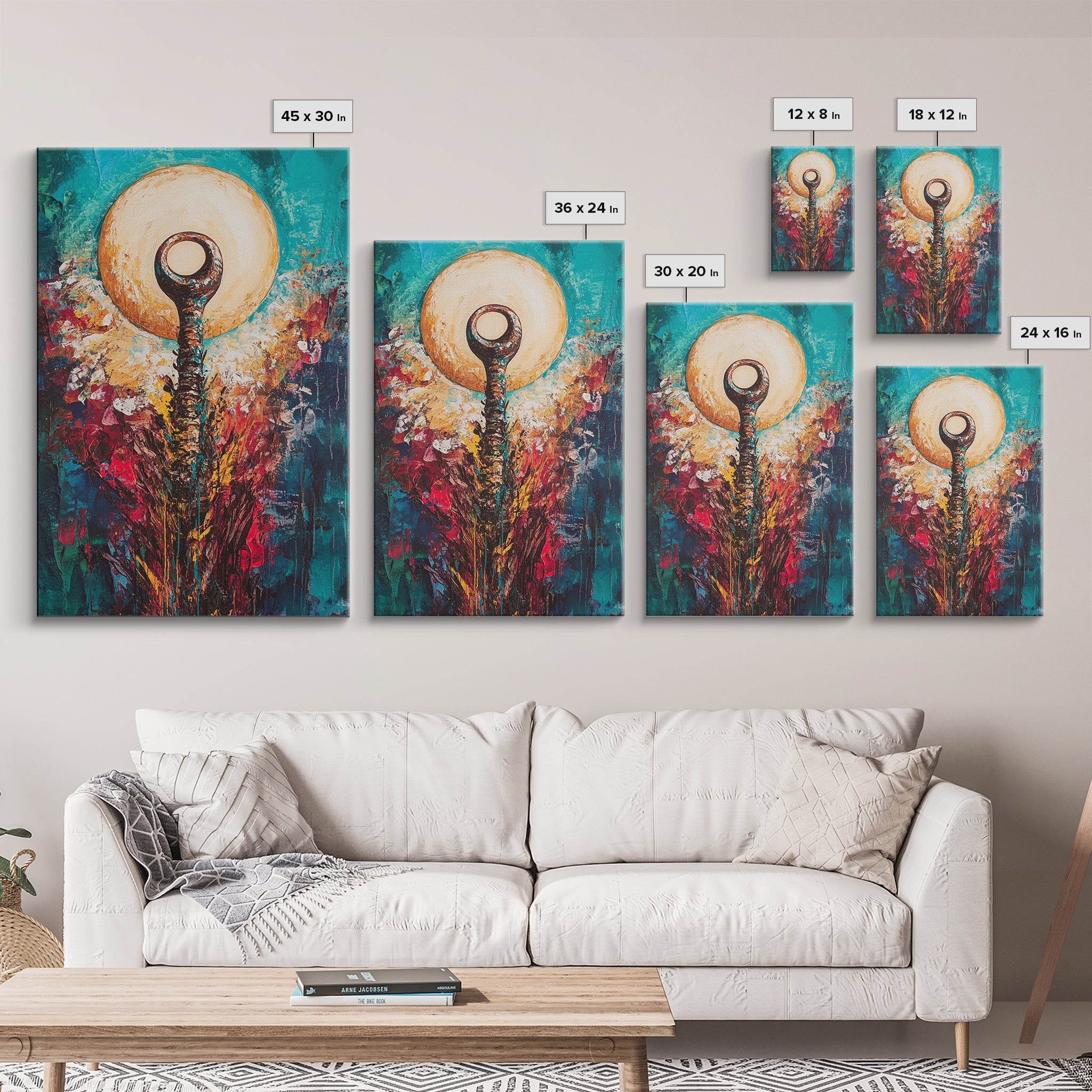 Sacred Geometry Abstract Framed Canvas Symbol Artwork