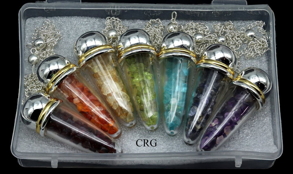7 Stone Crystal Pendulum - New Age Realms
