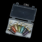 7 Stone Decorative Pendulums (7 Pieces) Size 1.5 Inches Crystal Gemstone Chip Charms - New Age Realms