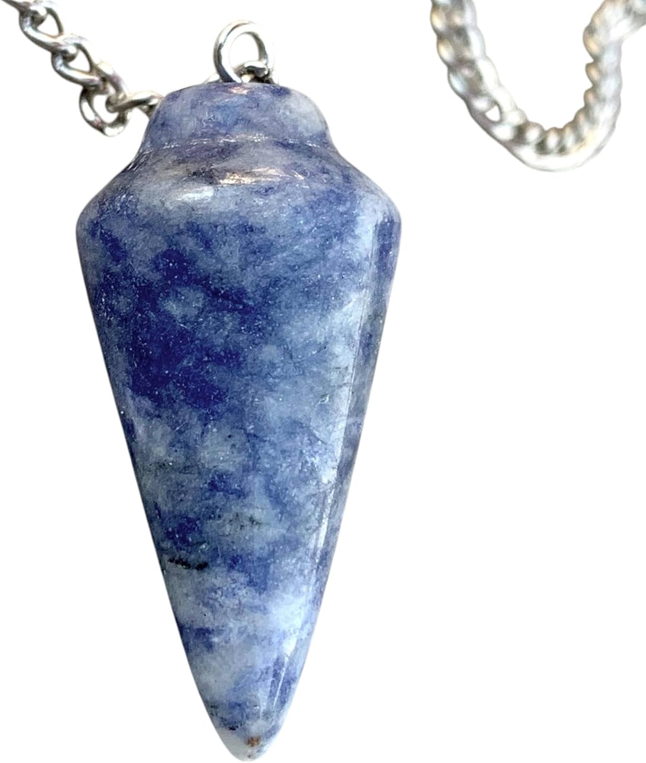 Natural Gemstone Smooth Conical Crystal Pendulum with Mystery Charm | Bag Charm - New Age Realms