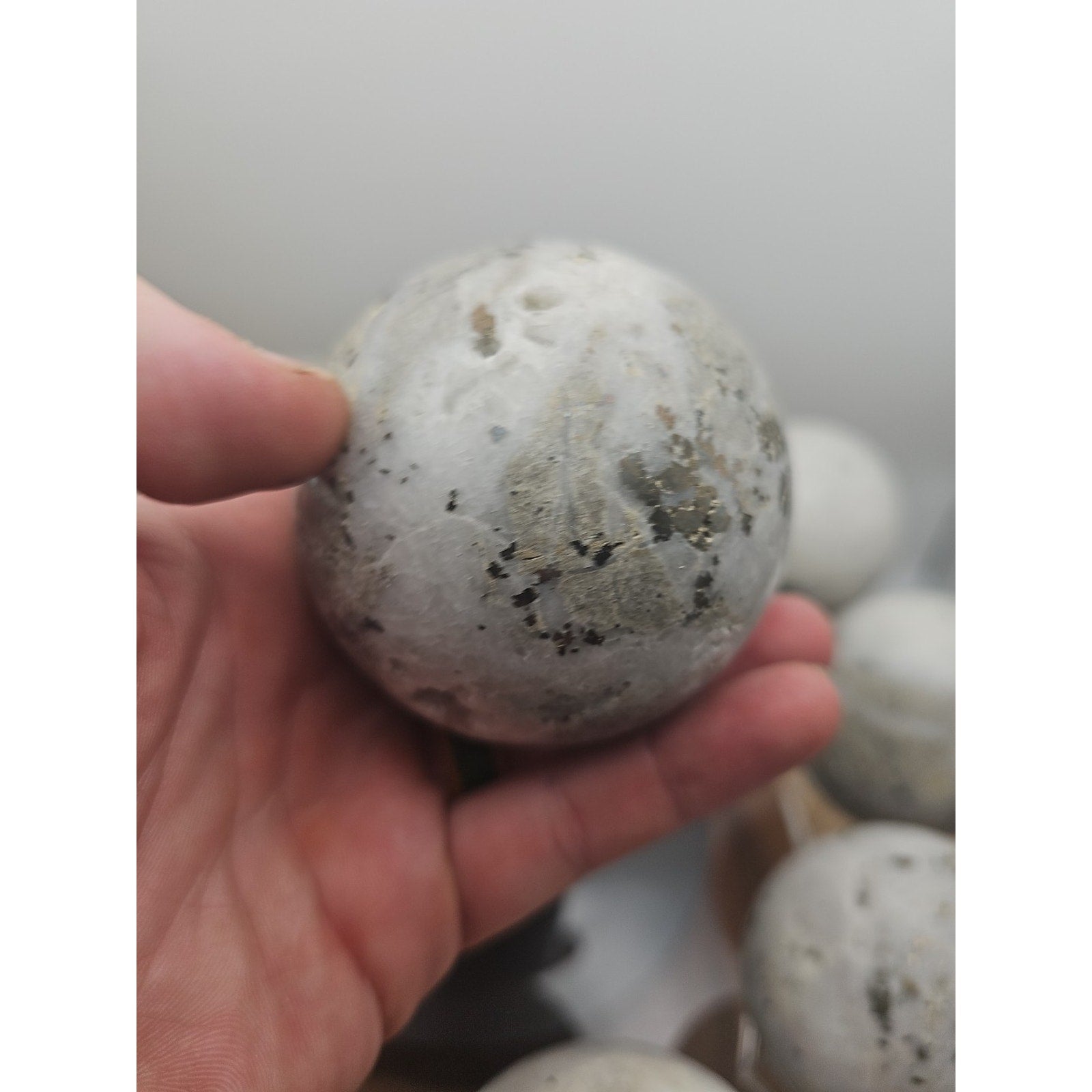1 Each Natural Golden Pyrite & Jasper Crystal Sphere Ball Polished 55mm + - New Age Realms