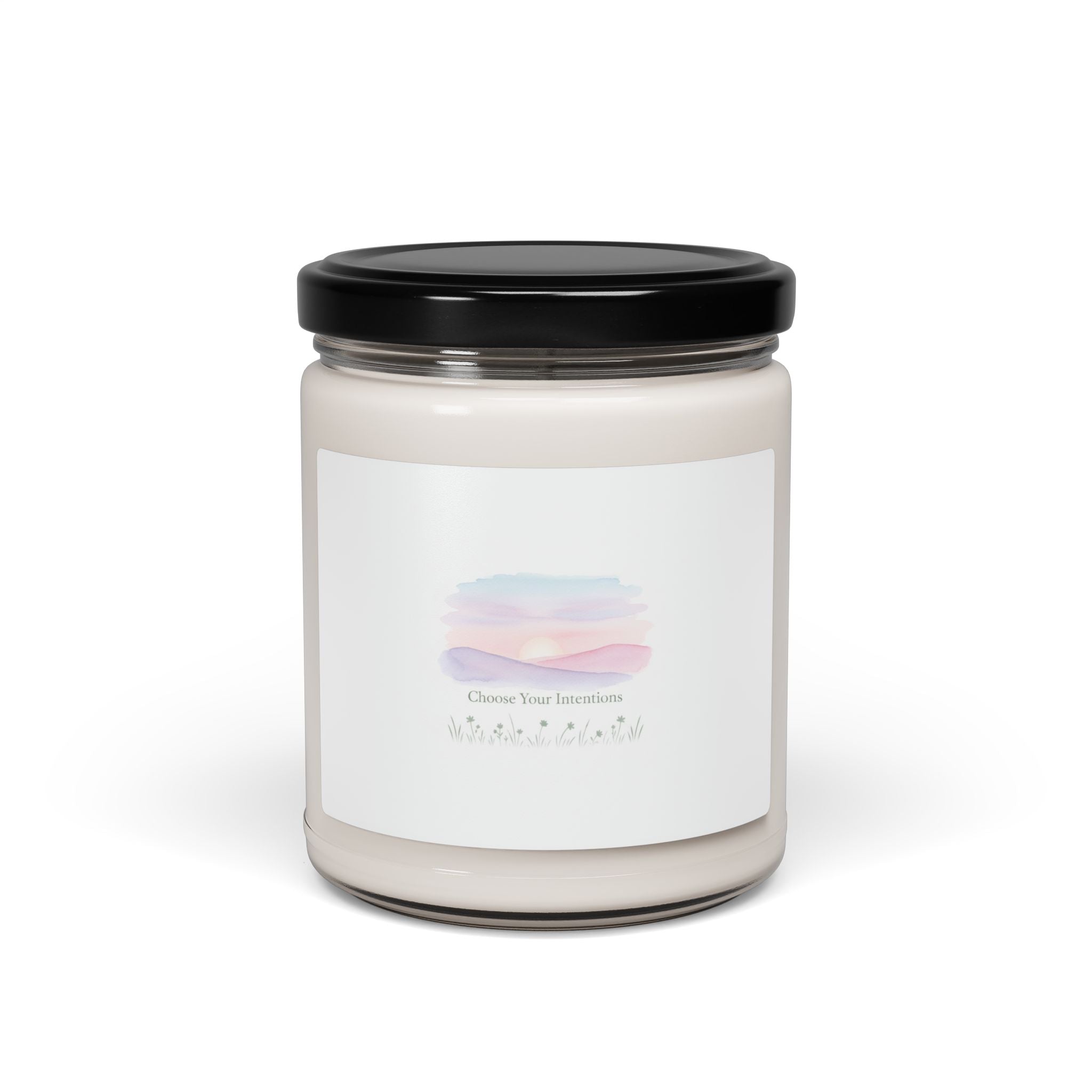 Gentle Intention Scented Soy Candle | Mindful Wellness, Pastel Gradient - New Age Realms