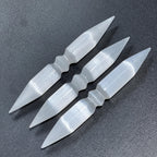 Selenite Crystal Wand Double Point Polished Wholesale Carving - New Age Realms