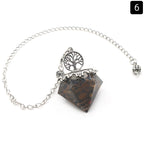 Natural Crystal Resin Crushed Stone Diamond Pendulum - New Age Realms