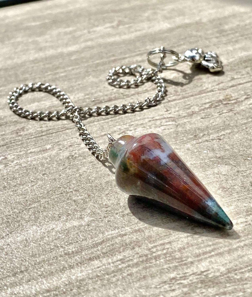 Indian Agate Pendulum & Mystery Charm | Bag Charm