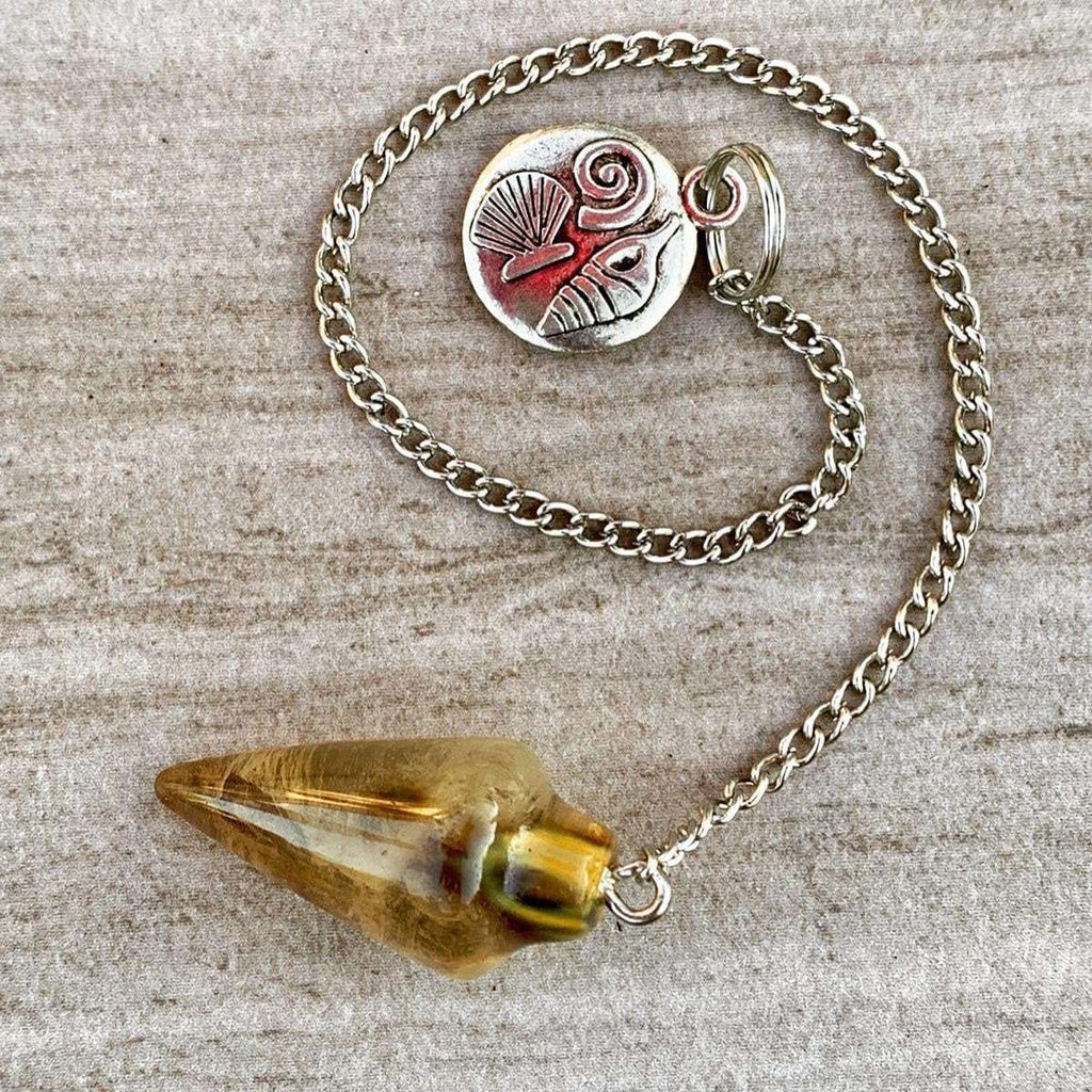 Natural Smoky Quartz Pendulum with Mystery Charm | Bag Charm