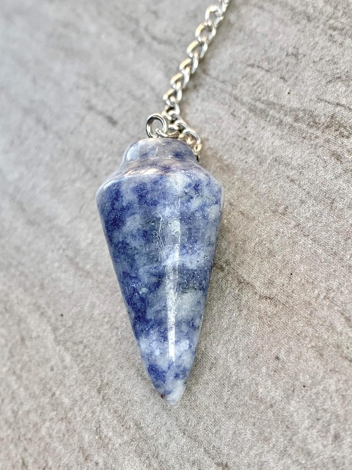 Natural Gemstone Smooth Conical Crystal Pendulum with Mystery Charm | Bag Charm - New Age Realms