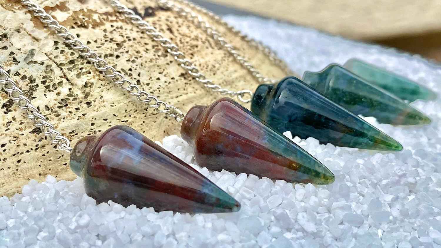 Indian Agate Pendulum & Mystery Charm | Bag Charm