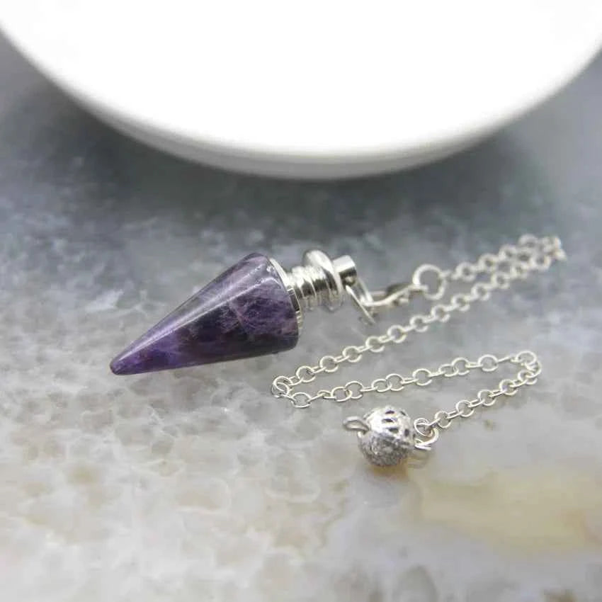 Silver Crystal Pendulums