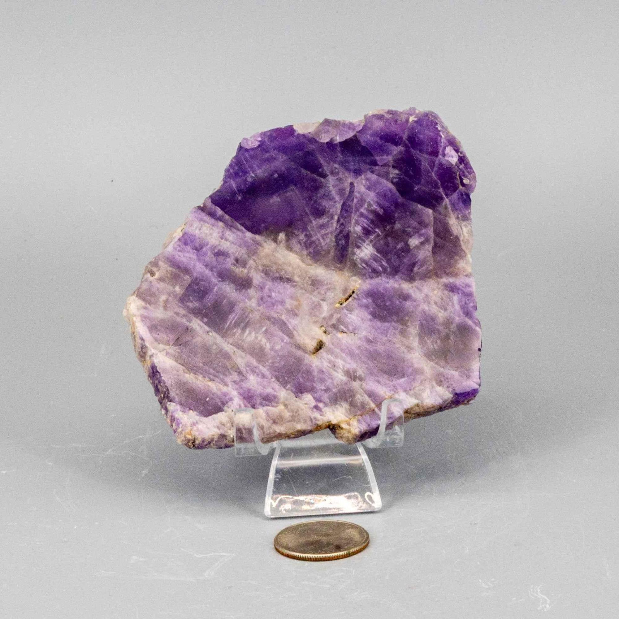 Amethyst Crystal Polished Slice Natural Purple Stone - New Age Realms