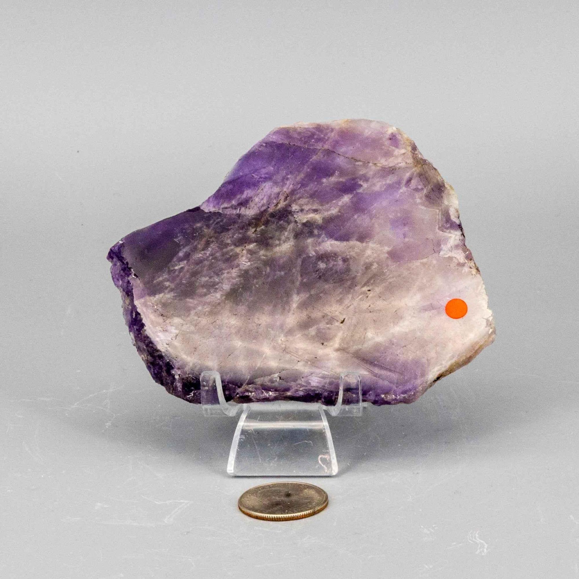 Amethyst Crystal Polished Slice Natural Purple Stone - New Age Realms