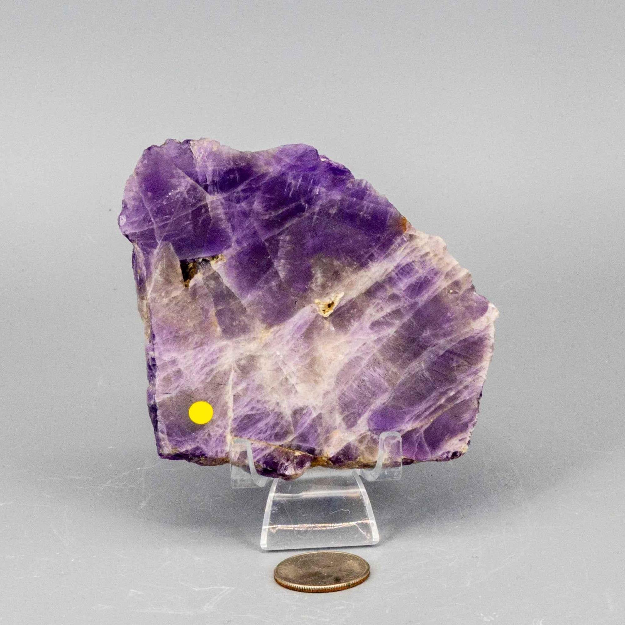 Amethyst Crystal Polished Slice Natural Purple Stone - New Age Realms