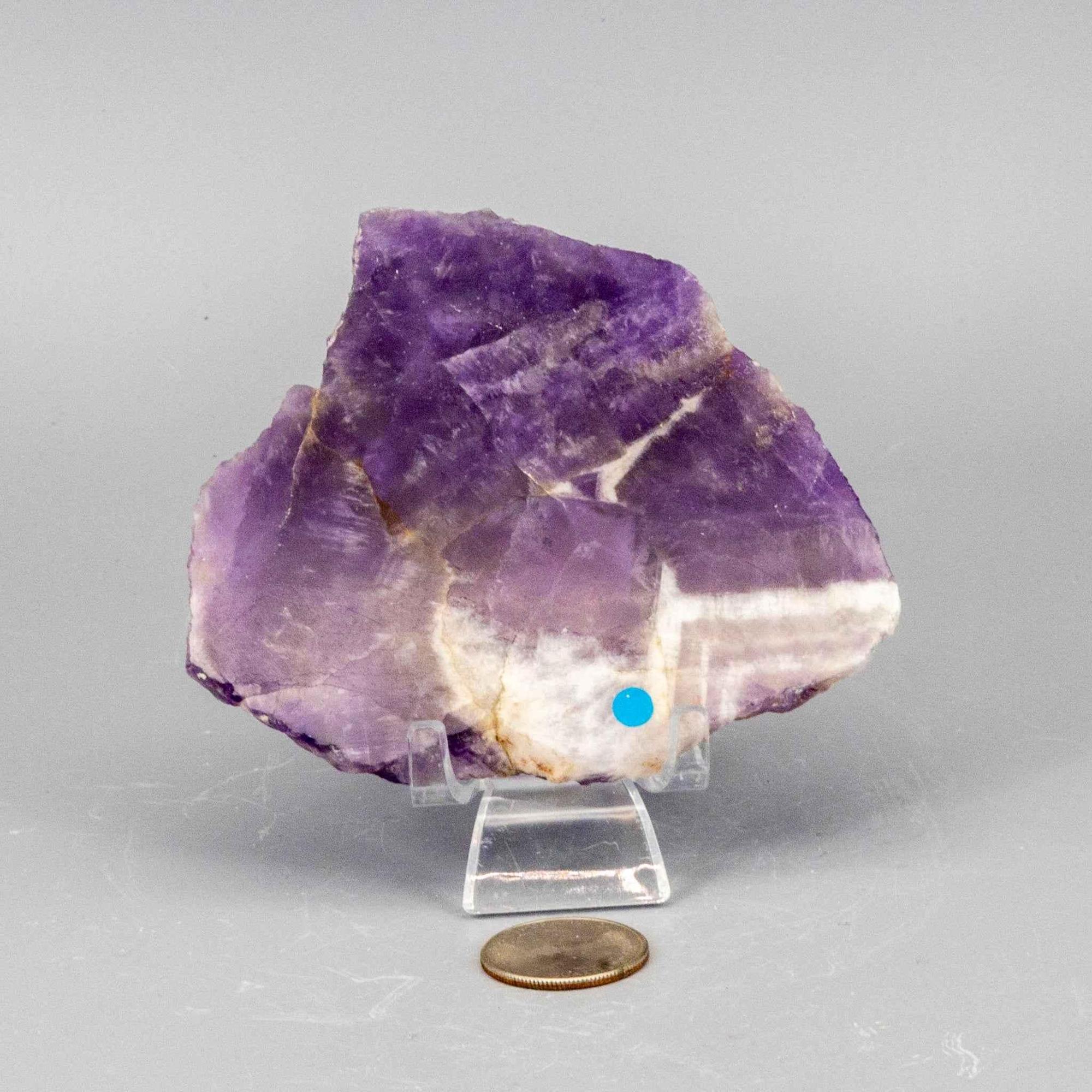 Amethyst Crystal Polished Slice Natural Purple Stone - New Age Realms