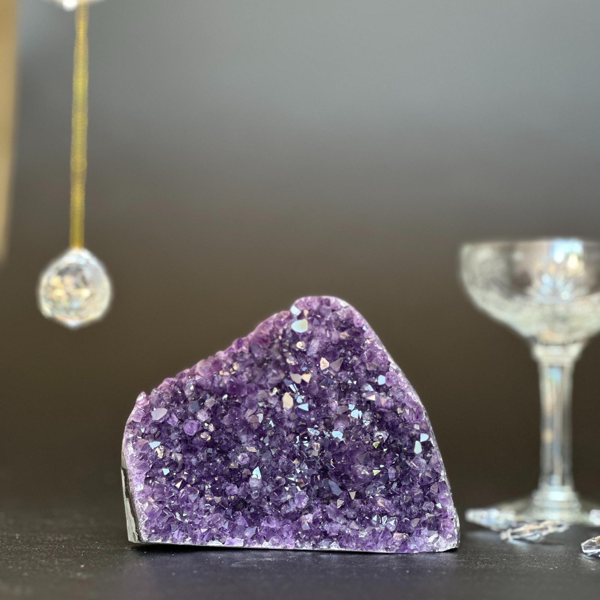 Amethyst geode Unique raw crystal cluster - New Age Realms