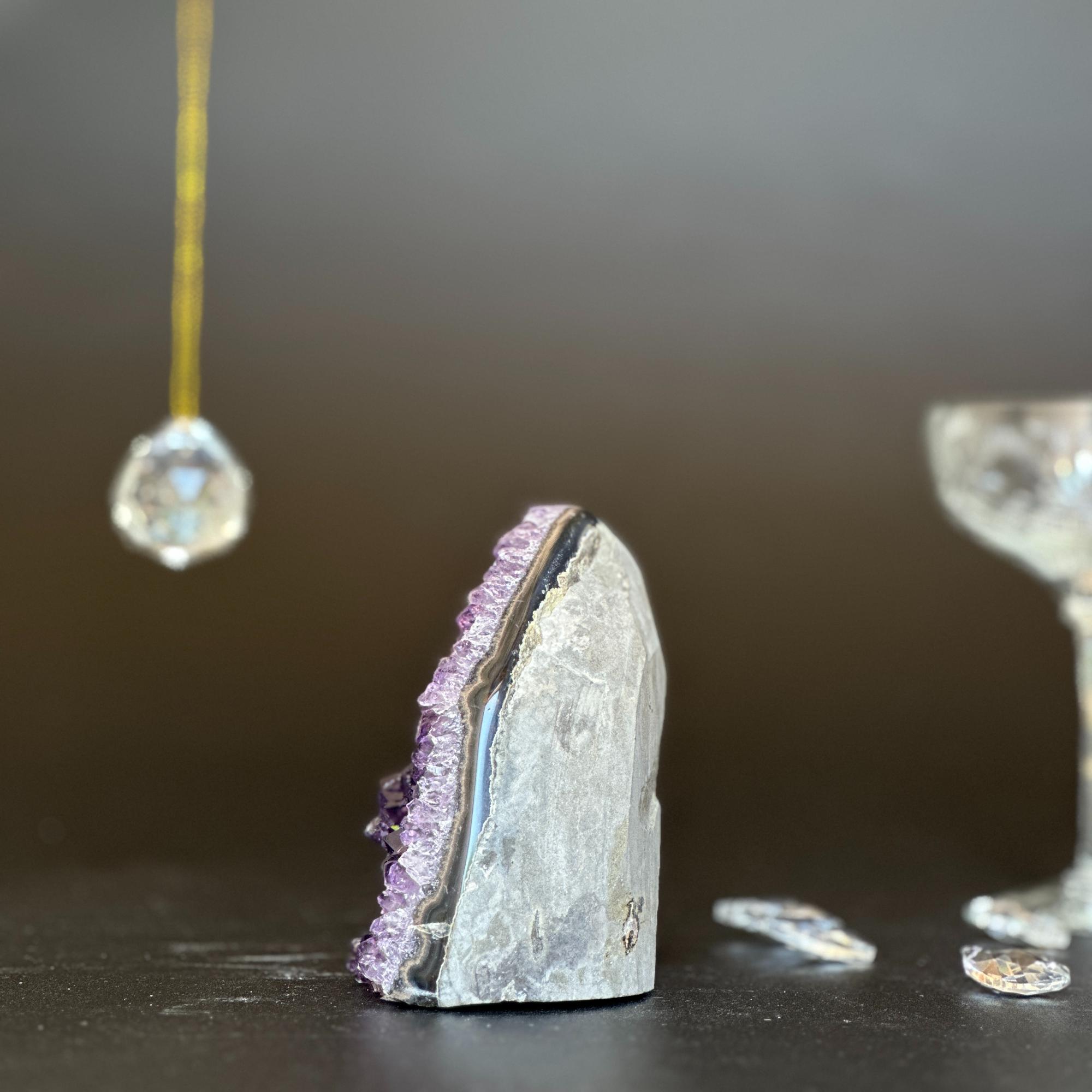 Amethyst geode Unique raw crystal cluster - New Age Realms