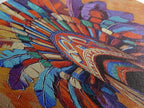 Sacred Geometry Native American Headdress Canvas Wall Art