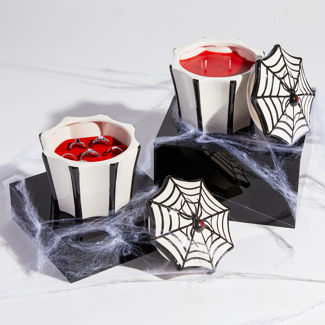 Black Widow - Jewel Candle Ceramic - New Age Realms