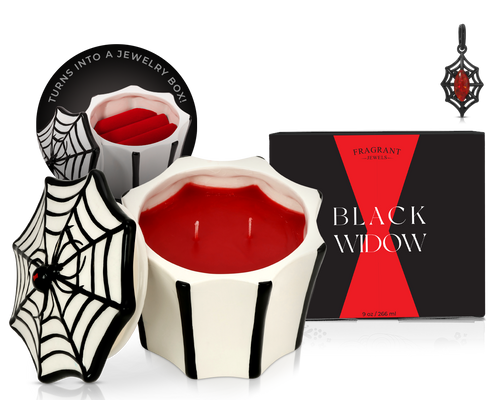 Black Widow - Jewel Candle Ceramic - New Age Realms