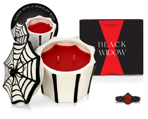 Black Widow - Jewel Candle Ceramic - New Age Realms