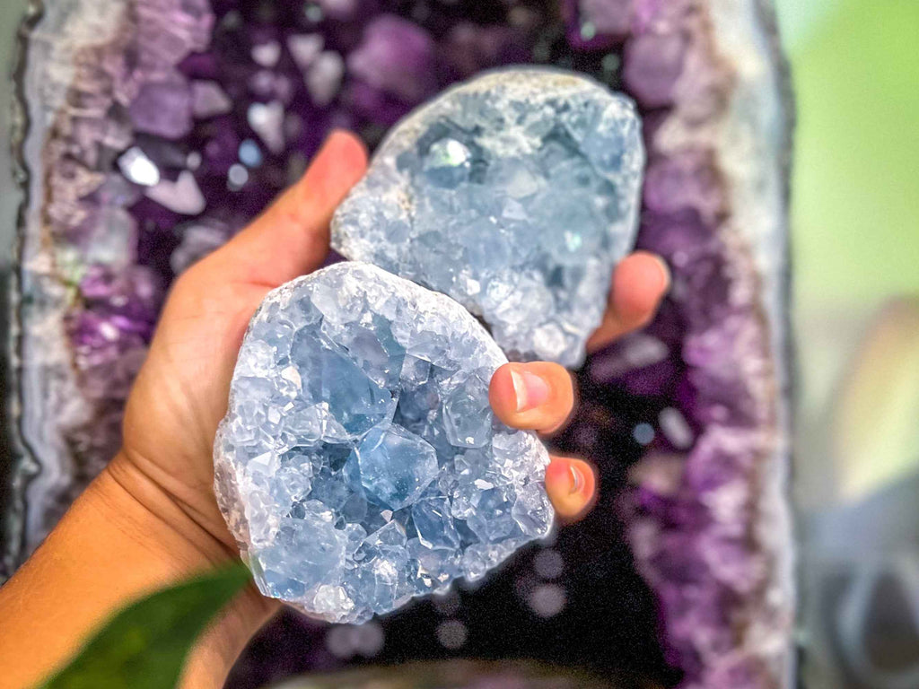 Large Ethically Sourced CELESTITE Clusters