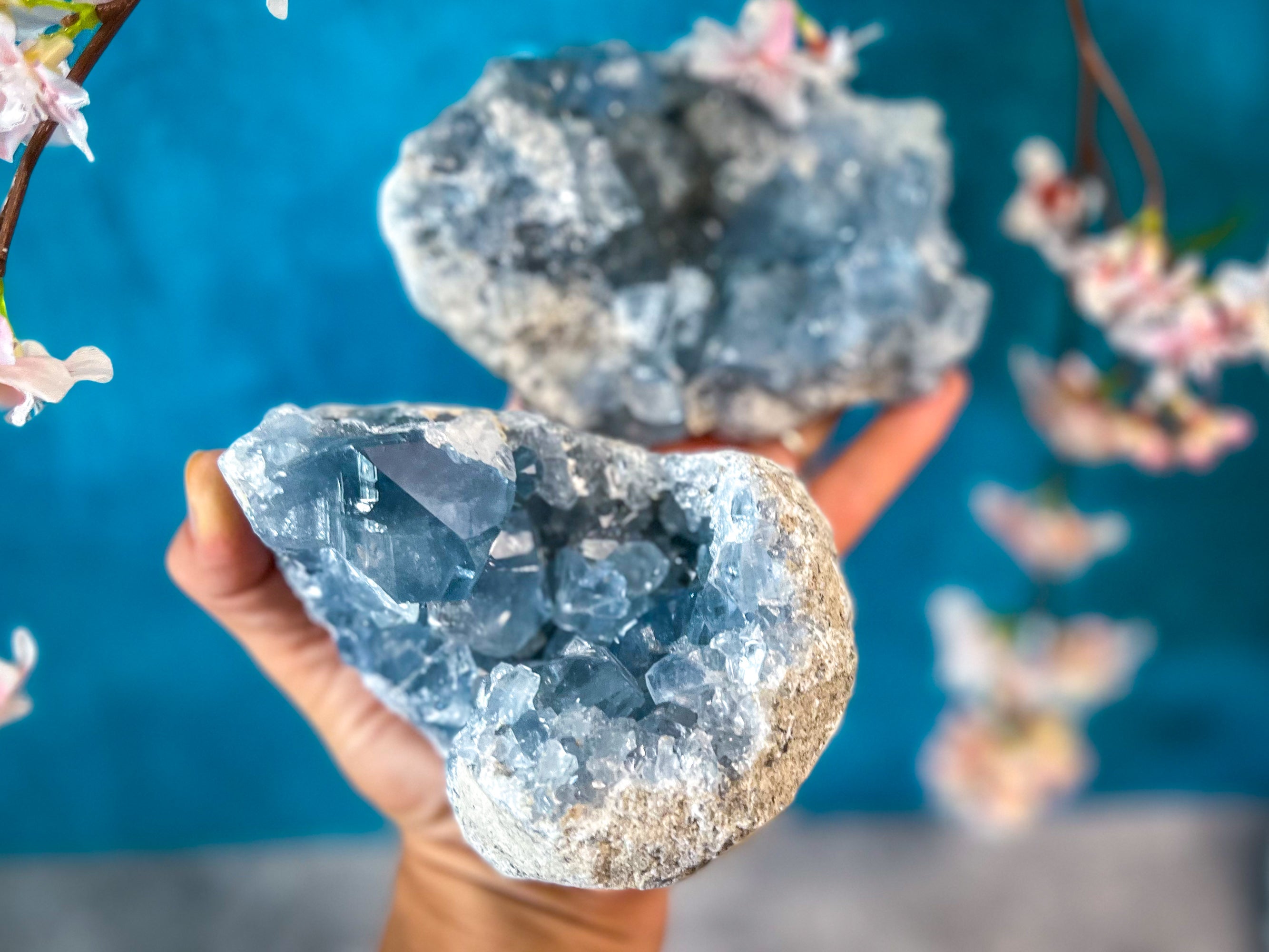 Large Ethically Sourced CELESTITE Clusters